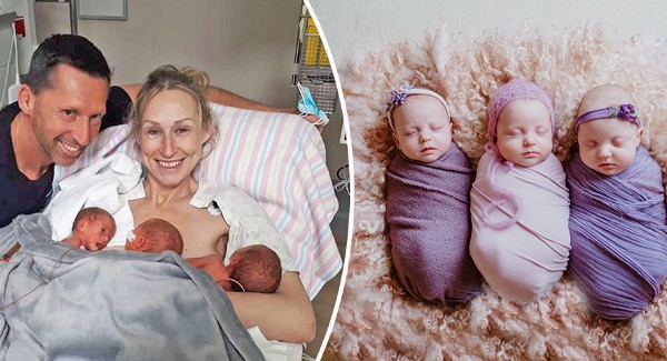 First-Time Mother Gives Birth to Triplets at 44 After Six Years of Trying, Four Miscarriages