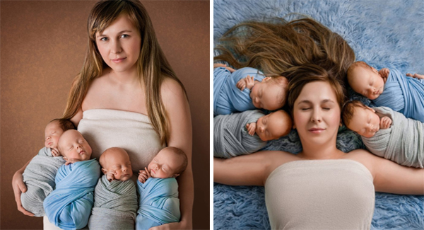 Family Of 4 Turned Into 8 After Mom Gᴀᴠᴇ Bɪʀtʜ To Quadruplets