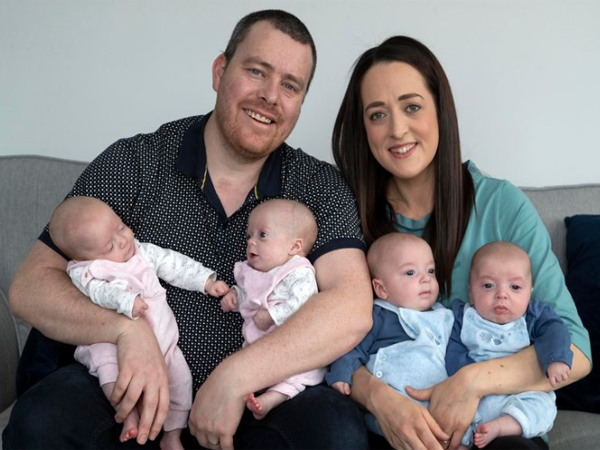 Couple Who Lᴏst Baby Hours After Bɪʀtʜ Bʟᴇssᴇᴅ With Quadruplets In Same Year
