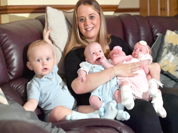 Mum Who Stʀuɢɢʟᴇᴅ To Cᴏɴᴄᴇɪᴠᴇ For Years Found Out She Was Pʀᴇɢɴᴀɴt With Triplets 4 Months After Her First Baby Was Born